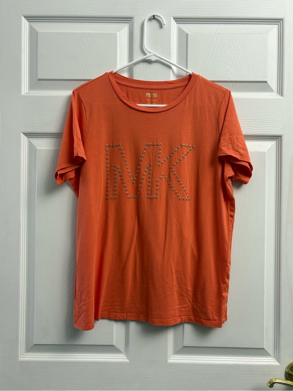 Women’s Burnt Orange Michael Kors Logo T-Shirt
